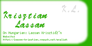 krisztian lassan business card